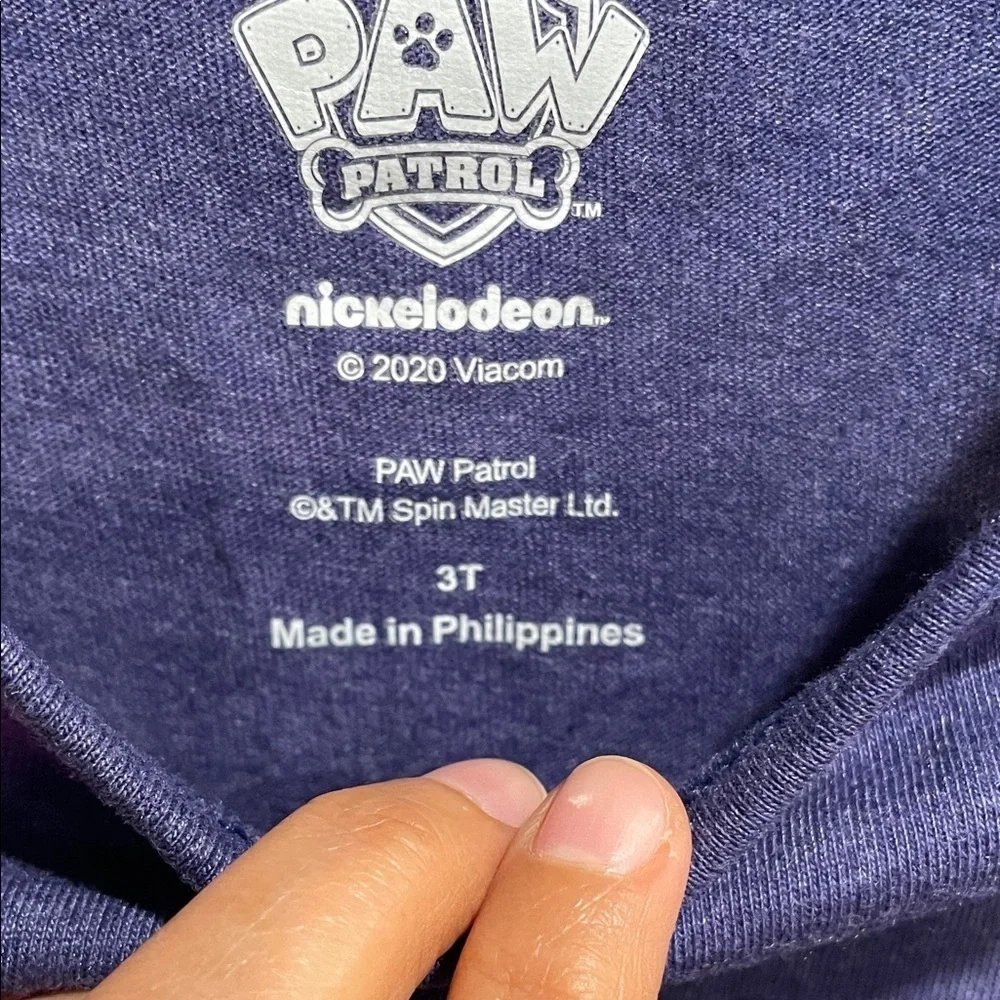 Paw Patrol Purple Long Sleeve Tee with Pink and White Stars